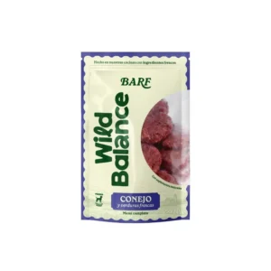 menú barf de conejo con verduras frescas para perros 1kg