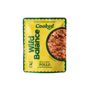 wild balance comida cocinada de pollo con verduras para gatos 200g